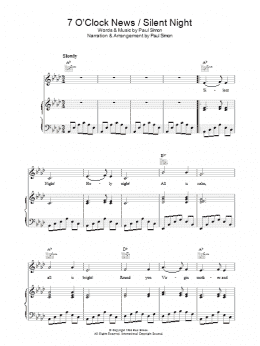 page one of 7 O'Clock News/Silent Night (Piano, Vocal & Guitar Chords)