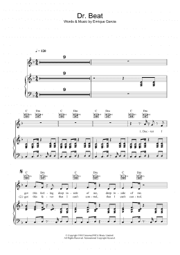 page one of Dr. Beat (Piano, Vocal & Guitar Chords)