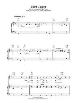 page one of Spirit Voices (Piano, Vocal & Guitar Chords)