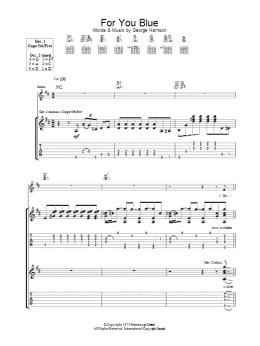 page one of For You Blue (Guitar Tab)