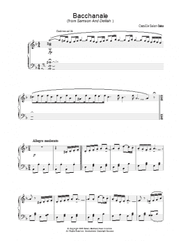 page one of Bacchanale (Piano Solo)