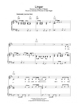 page one of Linger (Piano, Vocal & Guitar Chords)