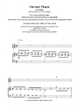 page one of Harvest Peace (Piano, Vocal & Guitar Chords)