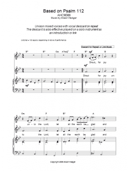 page one of Based On Psalm 112 (Piano, Vocal & Guitar Chords)