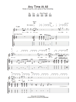 page one of Any Time At All (Guitar Tab)