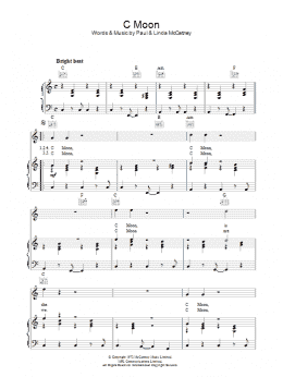 page one of C Moon (Piano, Vocal & Guitar Chords)