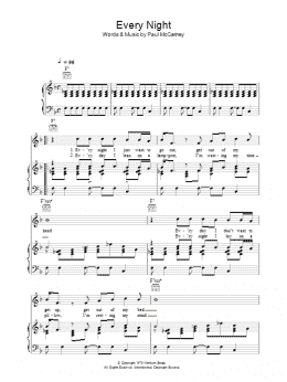 page one of Every Night (Piano, Vocal & Guitar Chords)