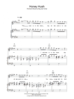 page one of Honey Hush (Piano, Vocal & Guitar Chords)