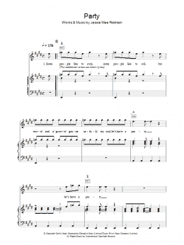 page one of Party (Piano, Vocal & Guitar Chords)