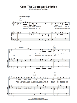 page one of Keep The Customer Satisfied (Piano, Vocal & Guitar Chords)