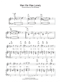 page one of Man We Was Lonely (Piano, Vocal & Guitar Chords)