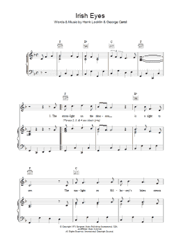page one of Irish Eyes (Piano, Vocal & Guitar Chords)