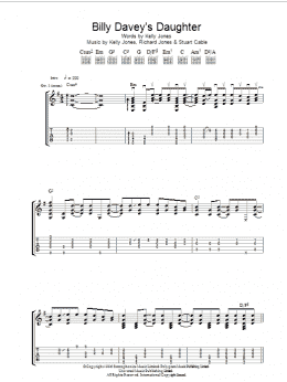 page one of Billy Davey's Daughter (Guitar Tab)