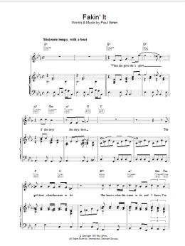 page one of Fakin' It (Piano, Vocal & Guitar Chords)