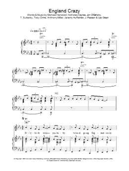 page one of England Crazy (Piano, Vocal & Guitar Chords)