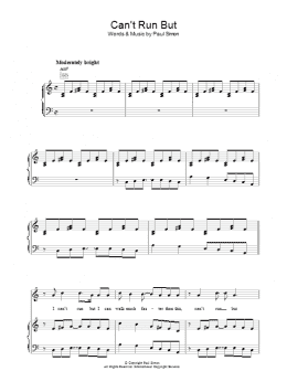 page one of Can't Run But (Piano, Vocal & Guitar Chords)