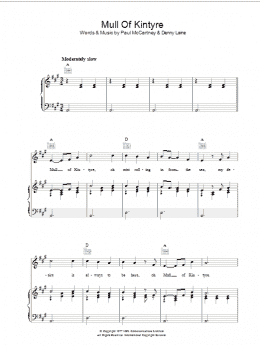 page one of Mull Of Kintyre (Piano, Vocal & Guitar Chords)