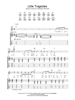 page one of Little Tragedies (Guitar Tab)