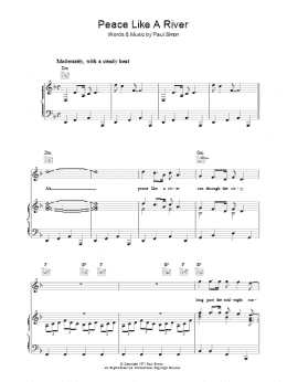 page one of Peace Like A River (Piano, Vocal & Guitar Chords)