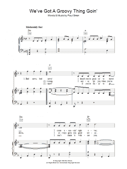 page one of We've Got A Groovy Thing Goin' (Piano, Vocal & Guitar Chords)