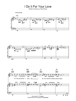 page one of I Do It For Your Love (Piano, Vocal & Guitar Chords)