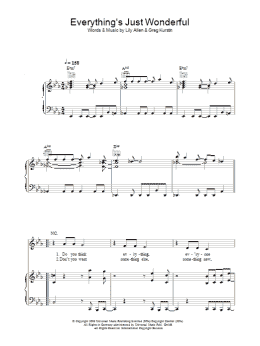 page one of Everything's Just Wonderful (Piano, Vocal & Guitar Chords)