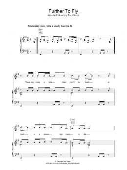 page one of Further To Fly (Piano, Vocal & Guitar Chords)