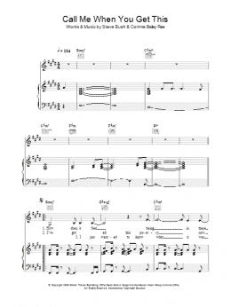 page one of Call Me When You Get This (Piano, Vocal & Guitar Chords)