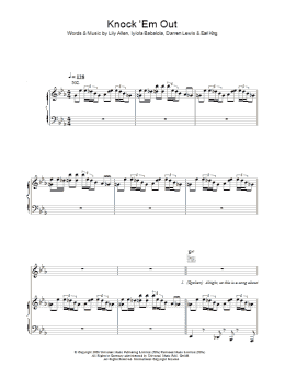 page one of Knock 'Em Out (Piano, Vocal & Guitar Chords)