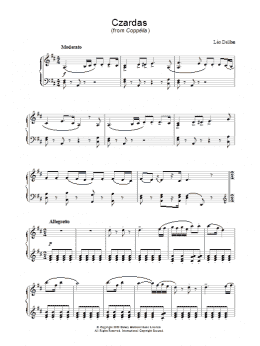 page one of Czardas (from Coppelia) (Piano Solo)