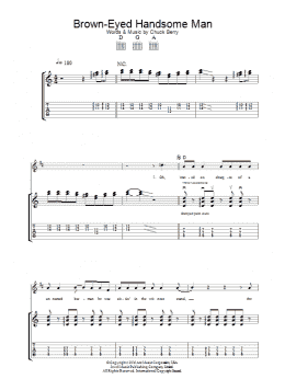 page one of Brown Eyed Handsome Man (Guitar Tab)