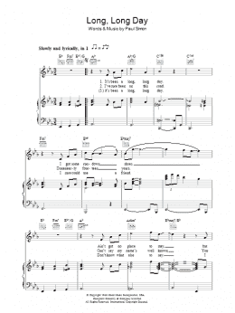 page one of Long, Long Day (Piano, Vocal & Guitar Chords)