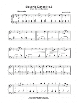 page one of Slavonic Dance No.8 (Piano Solo)