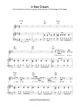 page one of A Bad Dream (Piano, Vocal & Guitar Chords)