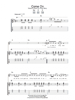 page one of Come On (Guitar Tab)