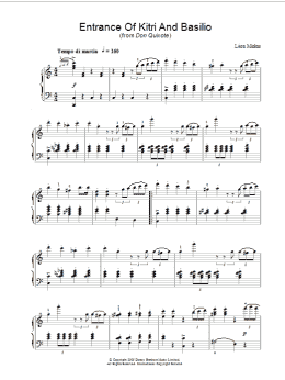 page one of Entrance Of Kitri And Basilio (from Don Quixote) (Piano Solo)