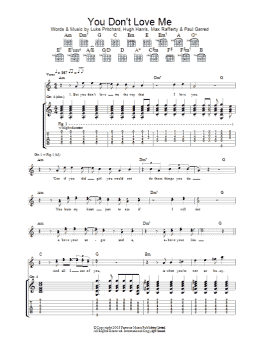 page one of You Don't Love Me (Guitar Tab)