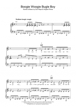 page one of Boogie Woogie Bugle Boy (Piano, Vocal & Guitar Chords)