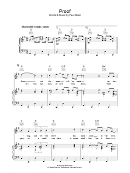 page one of Proof (Piano, Vocal & Guitar Chords)