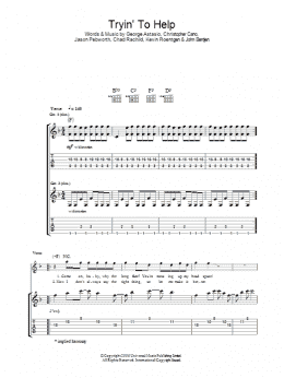 page one of Tryin' To Help (Guitar Tab)