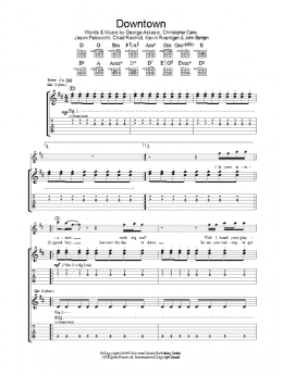 page one of Downtown (Guitar Tab)