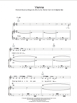 page one of Vienna (Piano, Vocal & Guitar Chords)