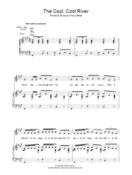 page one of The Cool, Cool River (Piano, Vocal & Guitar Chords)