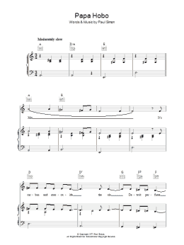 page one of Papa Hobo (Piano, Vocal & Guitar Chords)