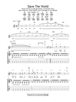 page one of Save The World (Guitar Tab)