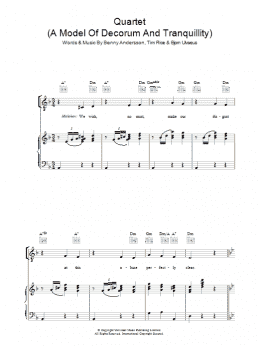 page one of Quartet (A Model Of Decorum And Tranquillity) (Piano, Vocal & Guitar Chords)