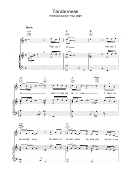 page one of Tenderness (Piano, Vocal & Guitar Chords)
