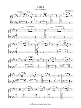 page one of Valse (from Cendrillon) (Piano Solo)