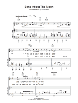 page one of Song About The Moon (Piano, Vocal & Guitar Chords)
