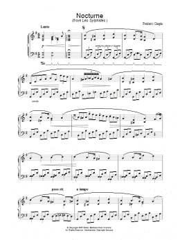 page one of Nocturne (from Les Sylphides) (Piano Solo)